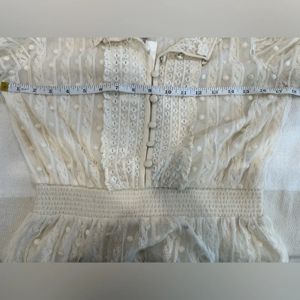 Loveshackfancy Baine Lace Blouse Sample NWT